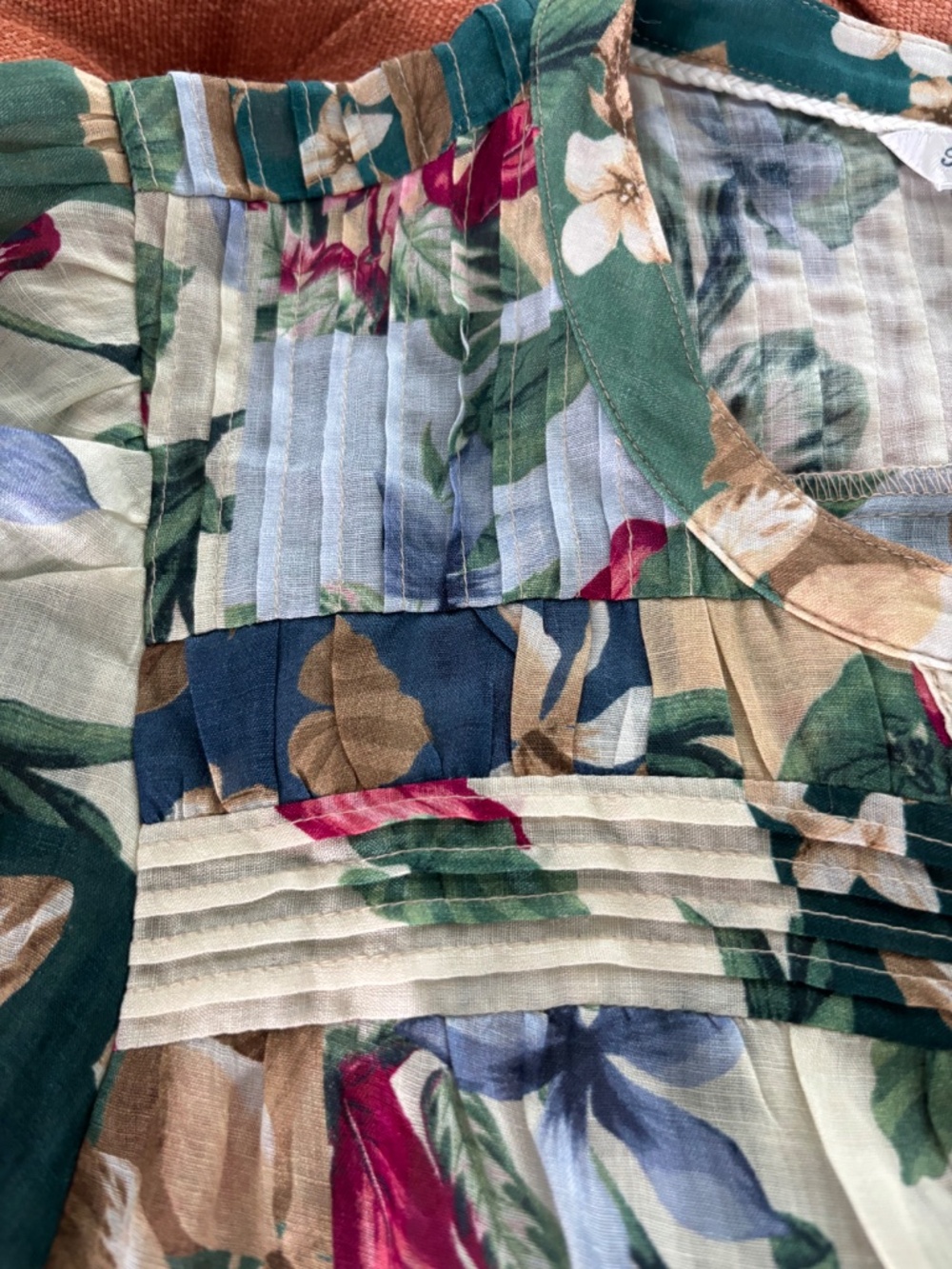 Tommy Bahama Hightide Green Floral  Blouse Sz M - Picture 6 of 12